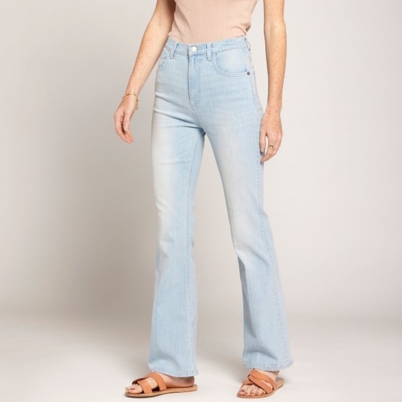 🌻NEW w/tag Current Elliott "The Side Street" Curulean Jeans Size 24 - Picture 2 of 10